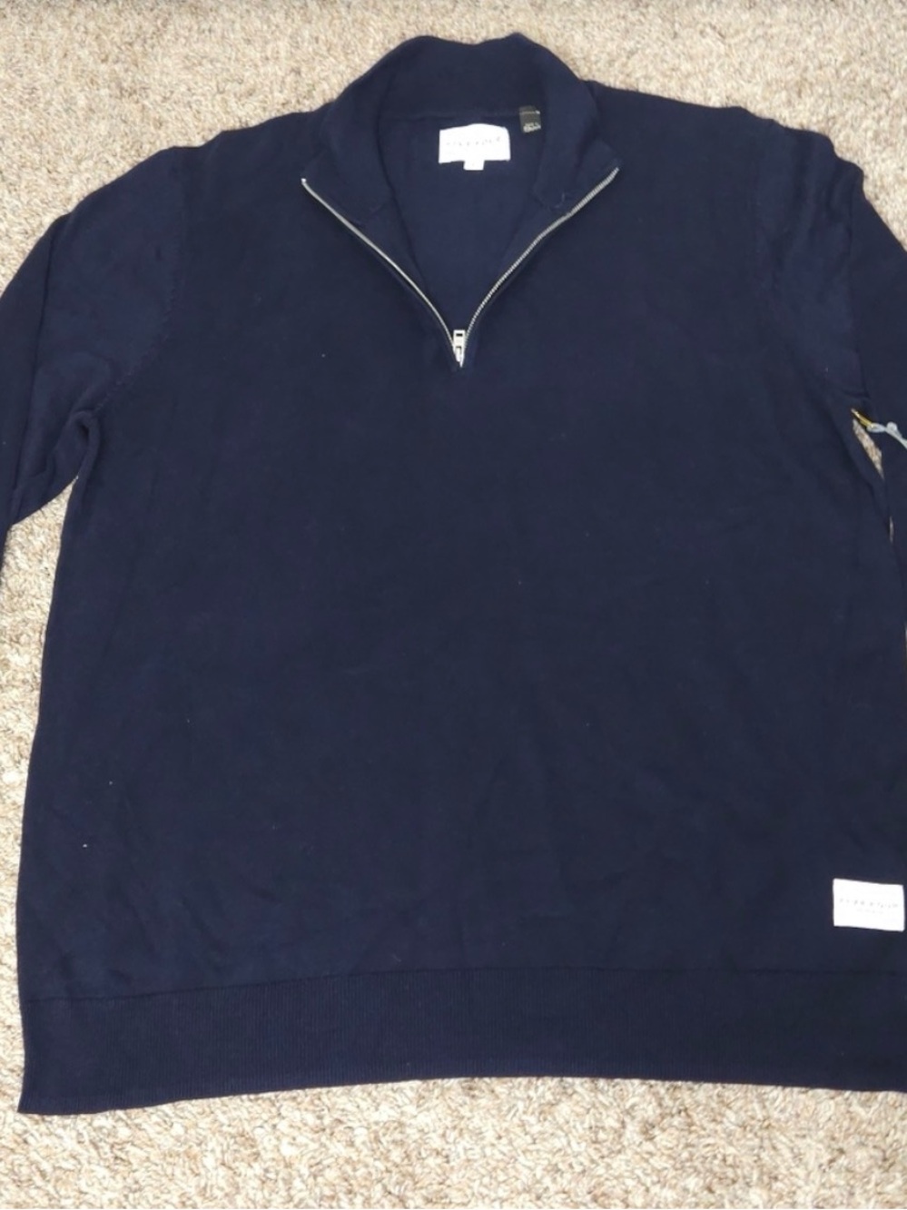3/4 ZIP SWEATSHIRT MENS LARGE ANVIK NAVY
